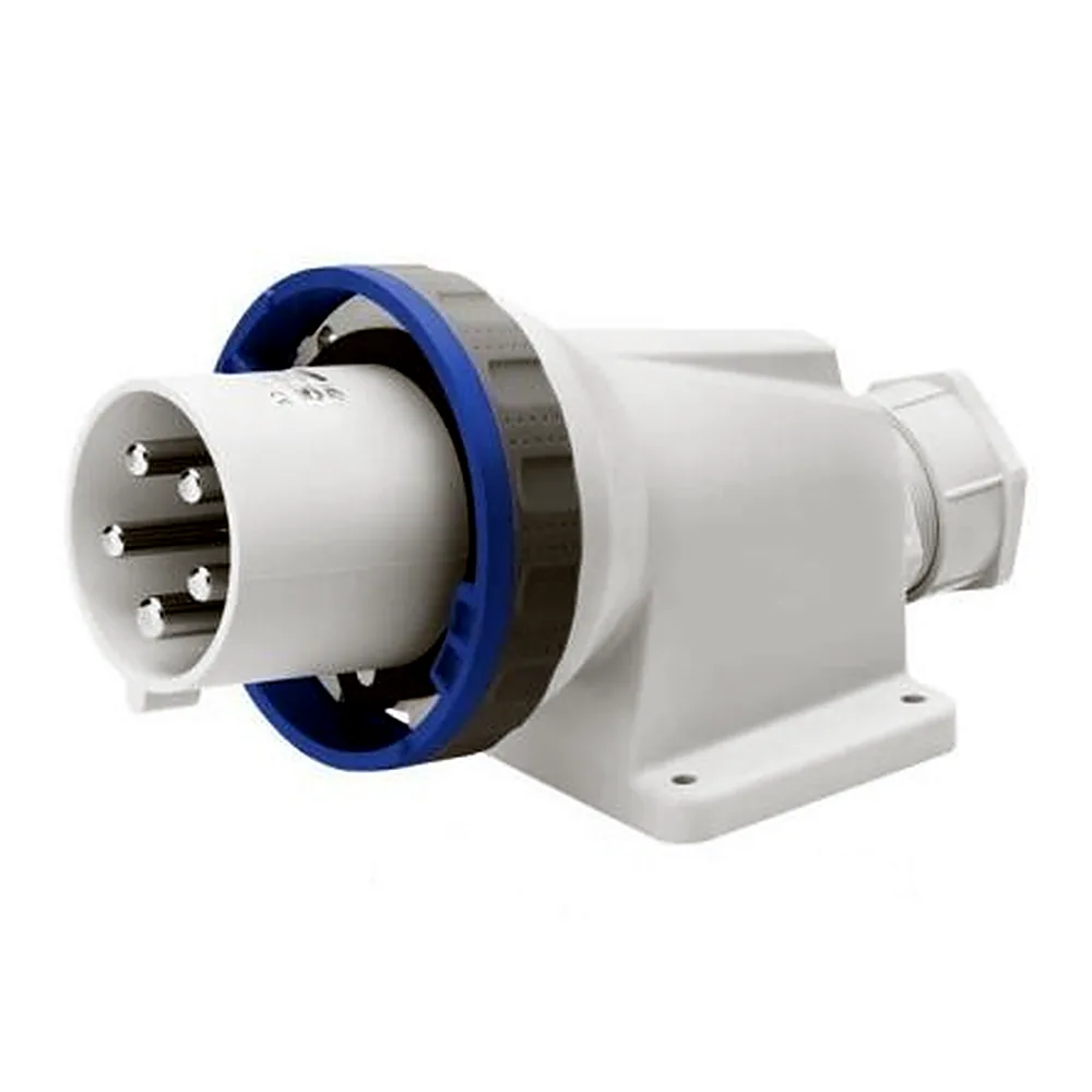 Вилка GEWISS IEC 309 HP стаціонарна 90° IP67 2P+E 63A 230V 6H GW61448