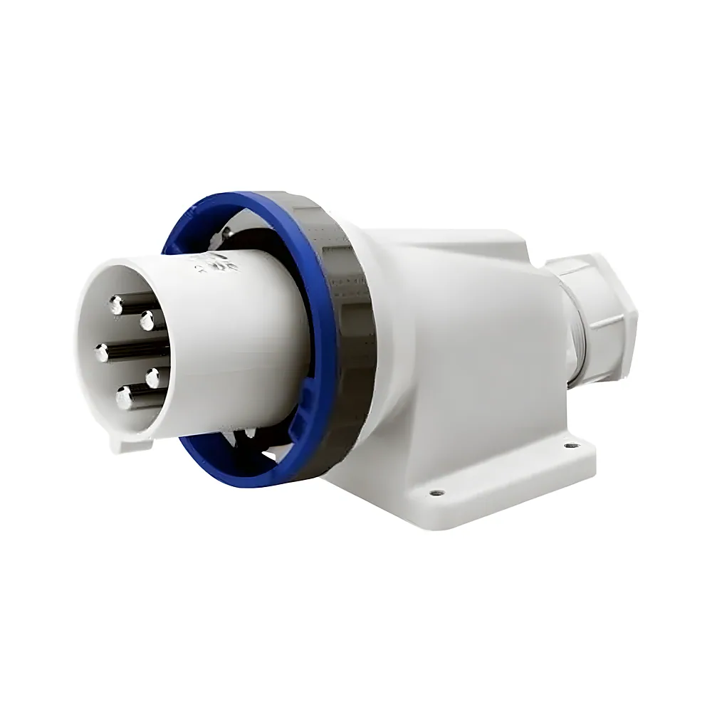 Вилка стаціонарна IEC 309 HP 90° IP67 2P+E 63 А 230 В 6H GEWISS GW61448