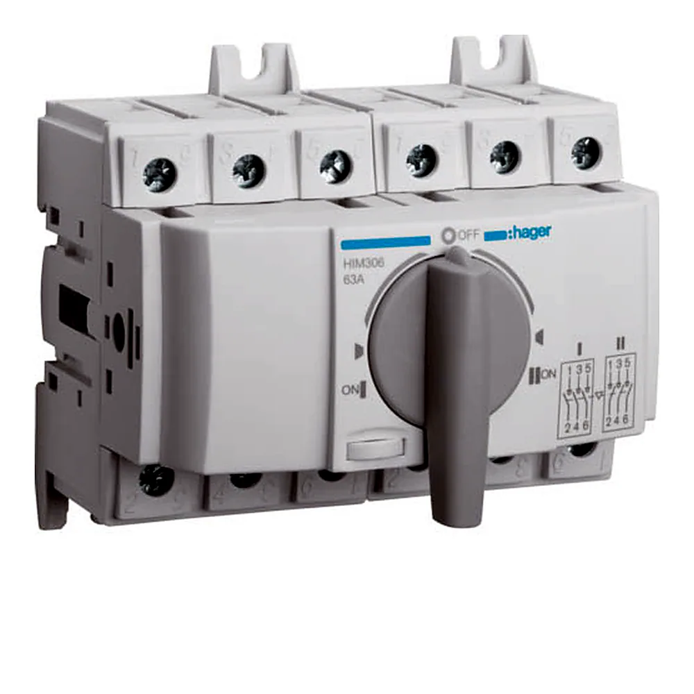 Перемикач Hager I-0-II 3P 63A HIM306