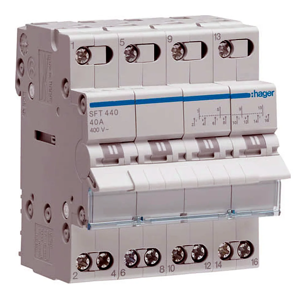 Перемикач кулачковий Hager I-0-II 4P 40A 400V SFT440