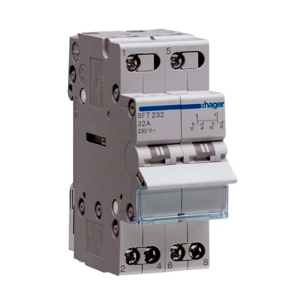 Перемикач кулачковий Hager I-0-II 2P 32A 230V SFT232