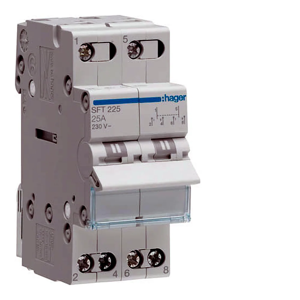 Перемикач кулачковий Hager I-0-II 2P 25A 230V SFT225