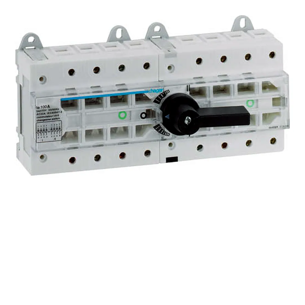 Перемикач Hager I-0-II 4P 100A 400/690V HI405R