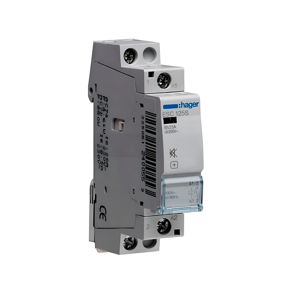 Модульний контактор безшумний 25 А 230 В 1NO Hager ESC125S