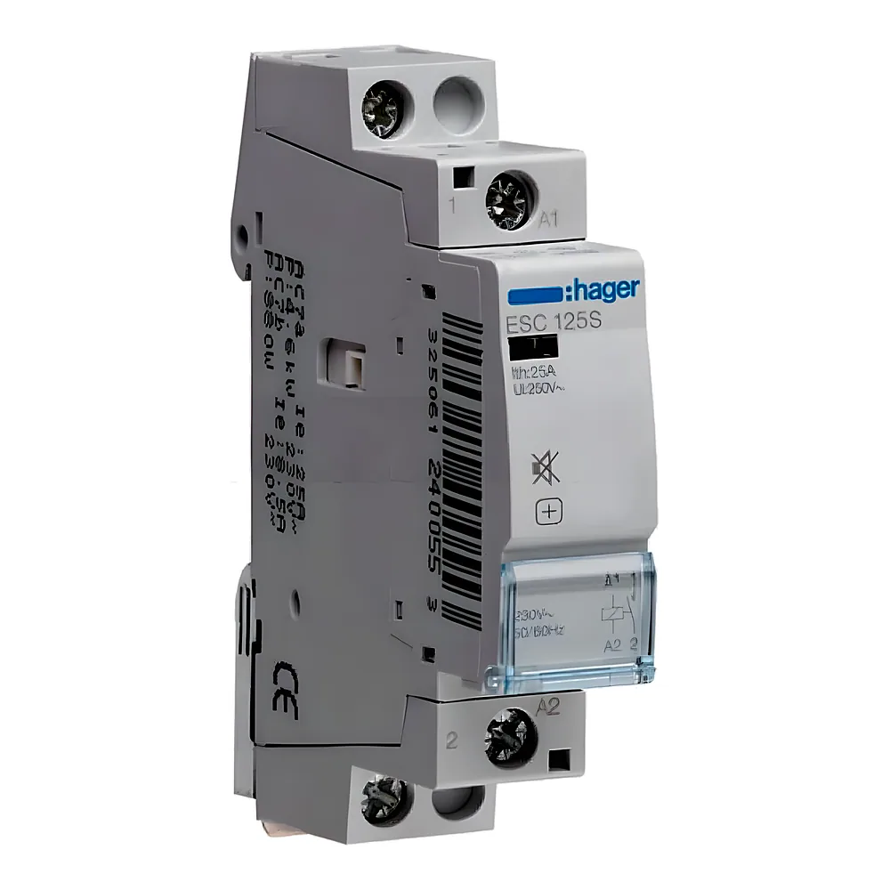 Модульний контактор безшумний 25 А 230 В 1NO Hager ESC125S