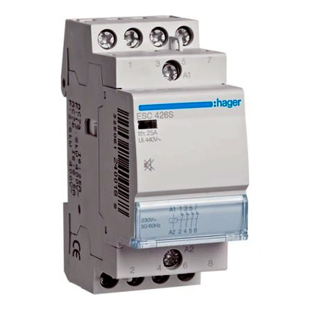 Контактор Hager ESC426S безшумний 25A 230V 4НЗ