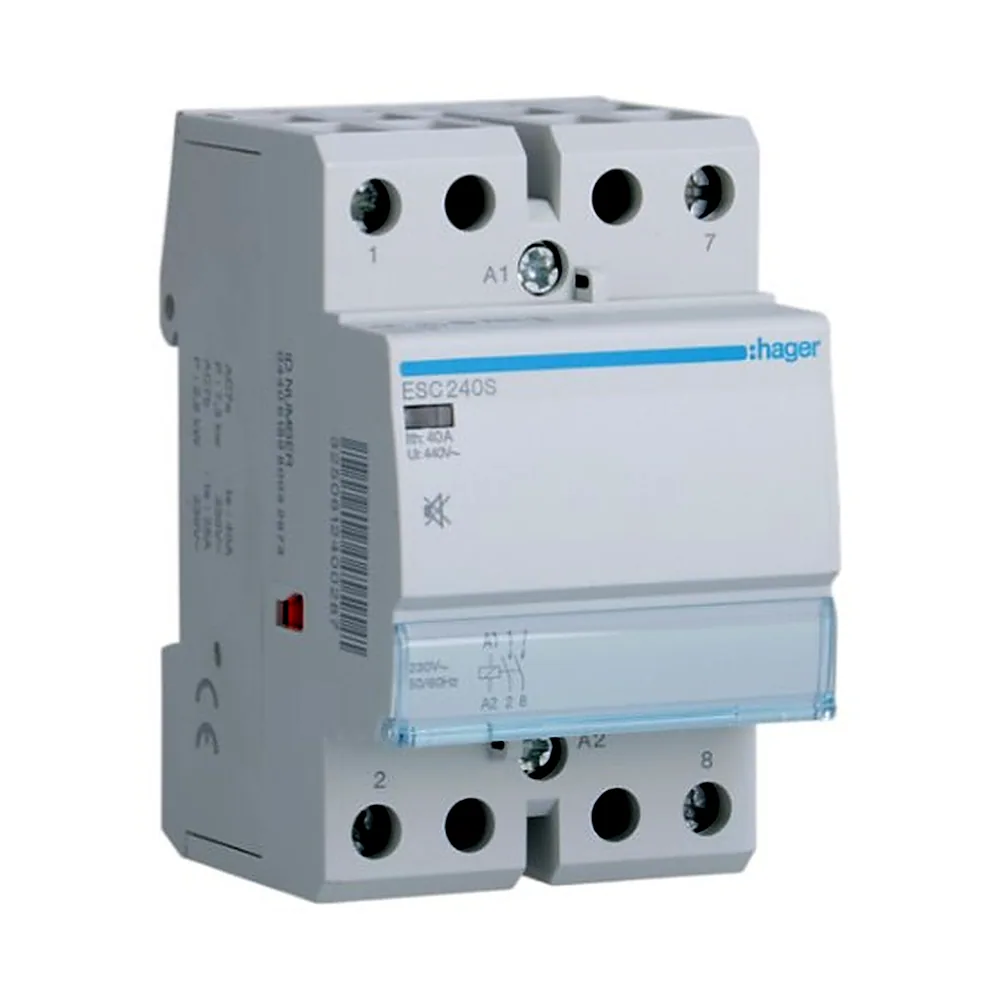 Контактор Hager ESC240S безшумний 40A 230V 2НВ