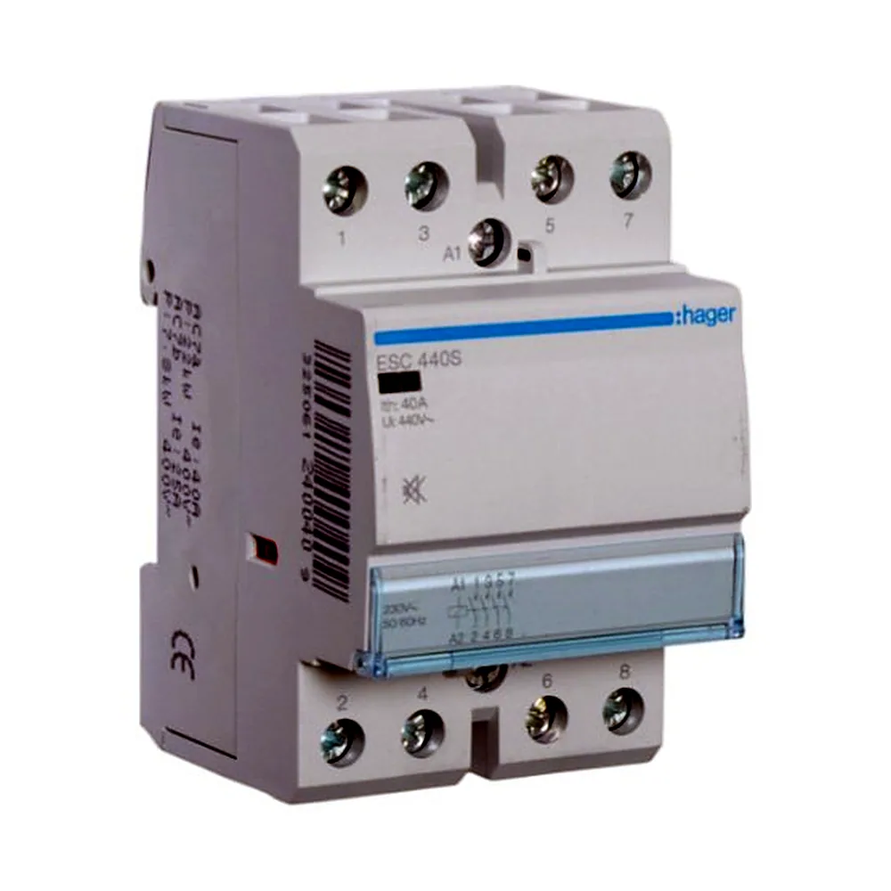 Контактор Hager ESC440S безшумний 40A 230V 4НВ