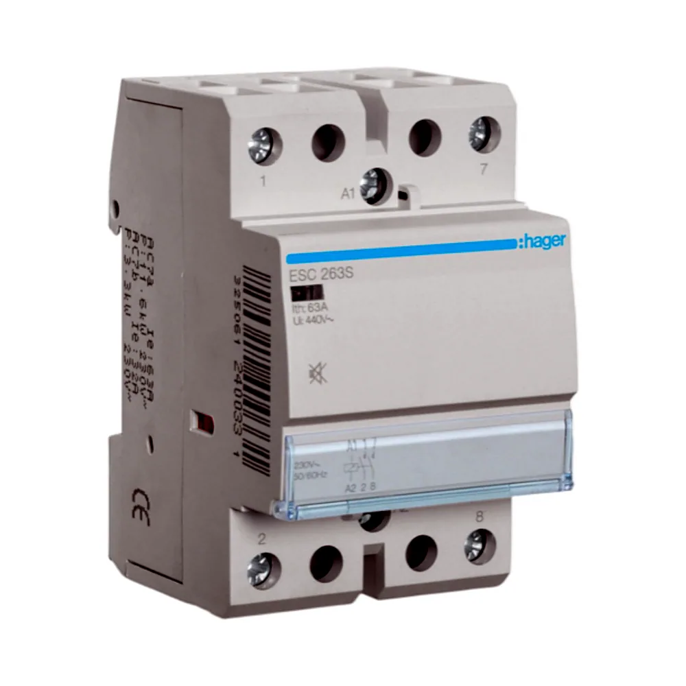 Контактор Hager ESC263S безшумний 63A 230V 2НВ