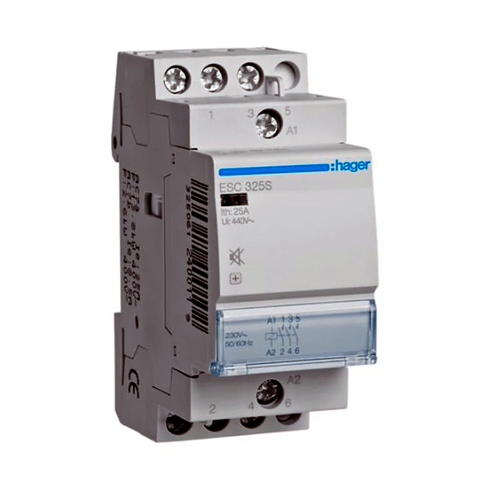 Контактор Hager ESC325S безшумний 25A 230V 3НВ