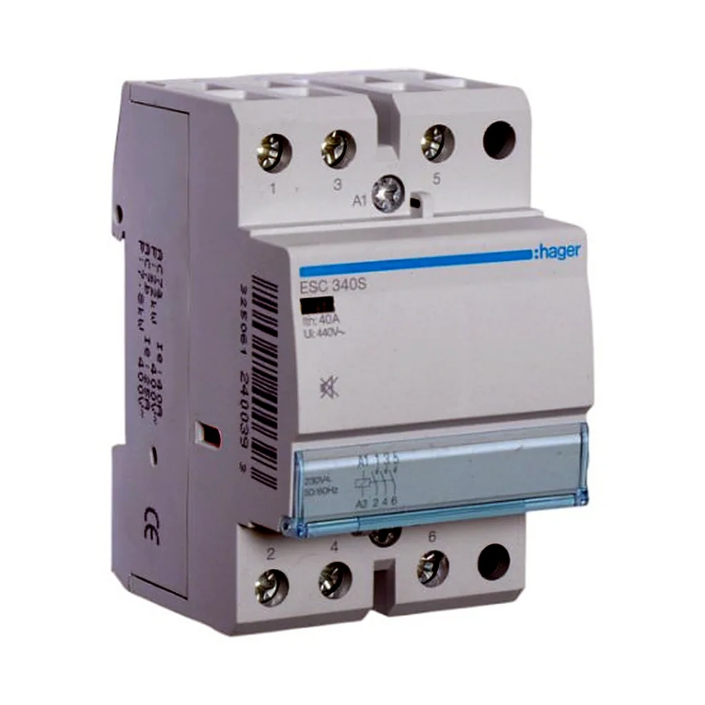 Контактор Hager ESC340S безшумний 40A 230V 3НВ