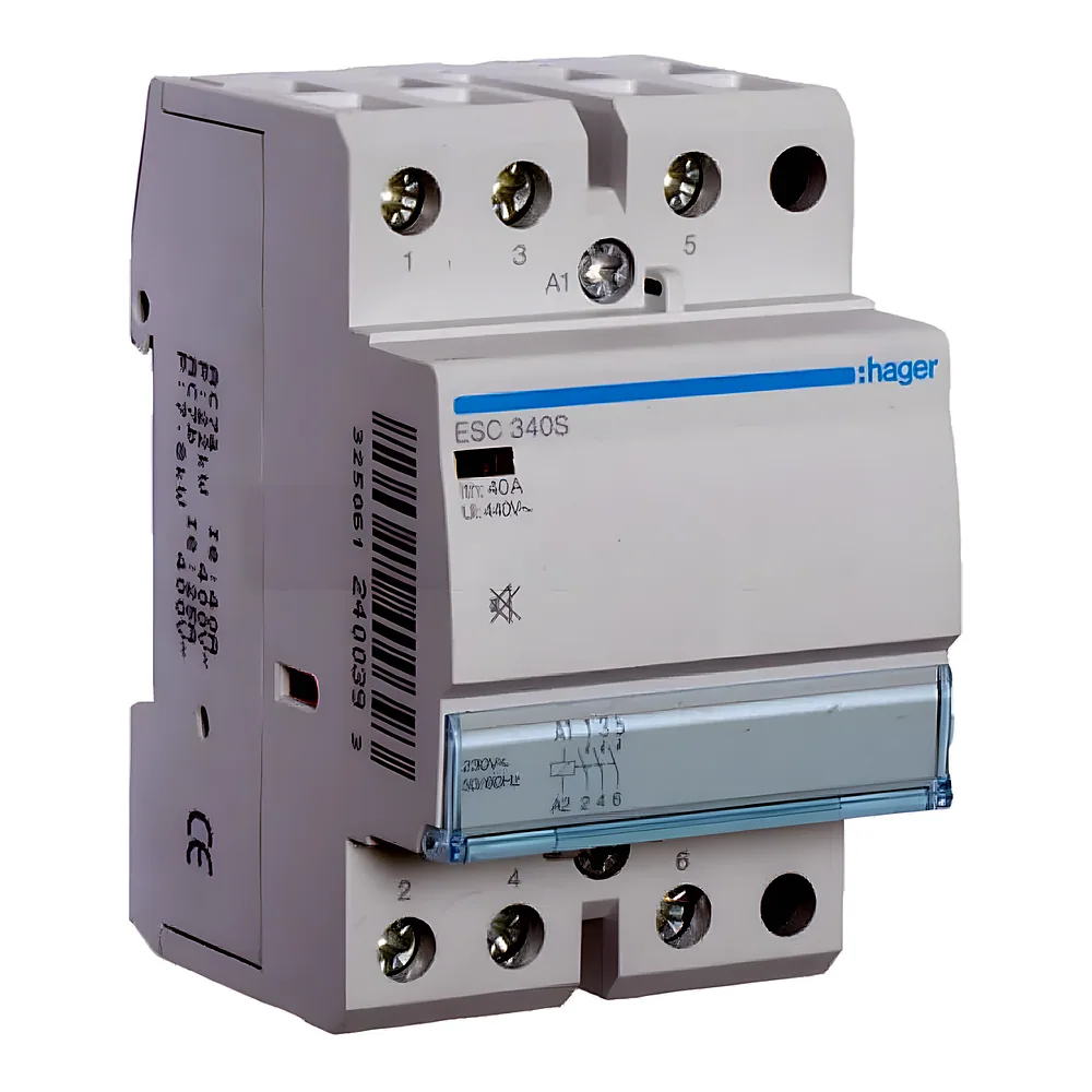 Модульний контактор безшумний 40 А 230 В 3NO Hager ESC340S