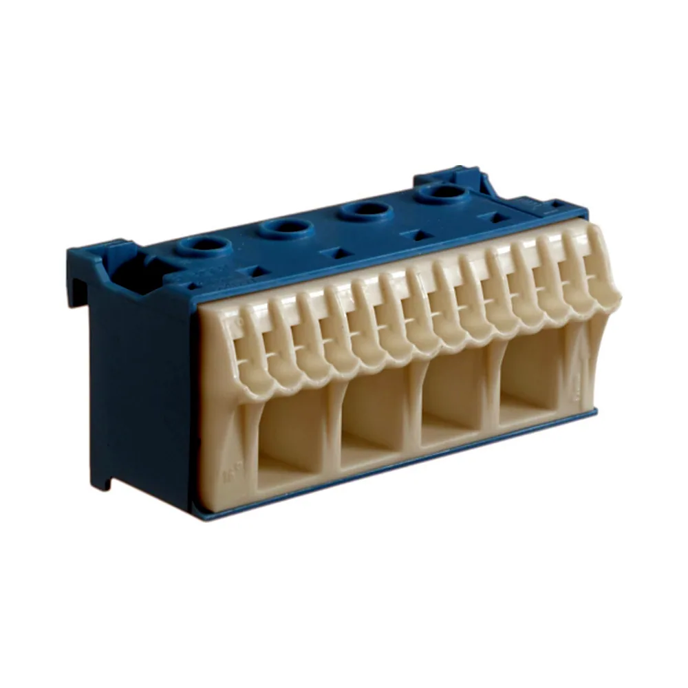 Клемна колодка Hager QuickConnect N 4x16 мм²+14x4 мм² 75 мм KN18N