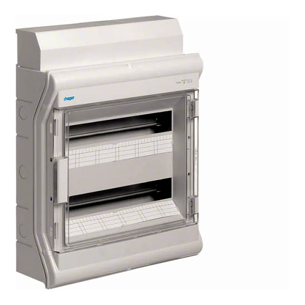 Щит Hager VECTOR з/у прозорі дверцята IP65 36(40) мод VE218DN