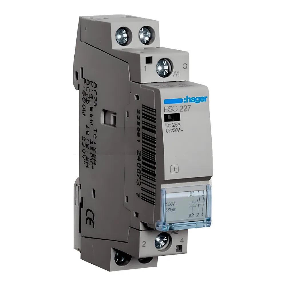 Контактор 25 А 1NO+1NC 230 В Hager ESC227