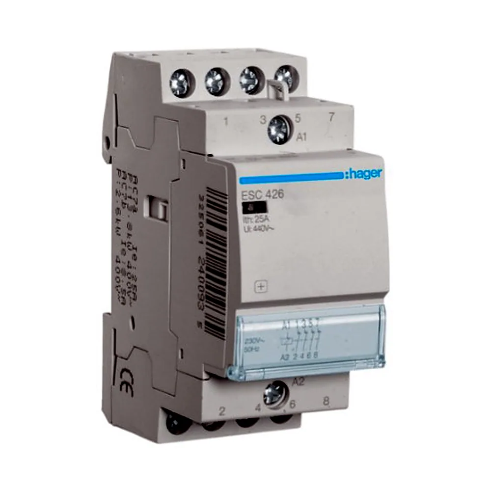 Контактор Hager 25A 4НЗ 230В ESC426