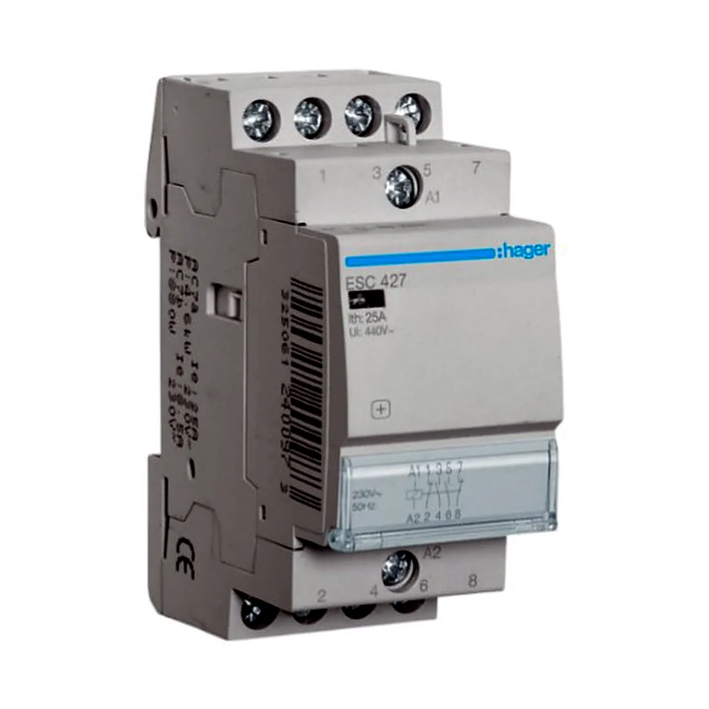 Контактор Hager 25A 2НВ+2НЗ 230В ESC427