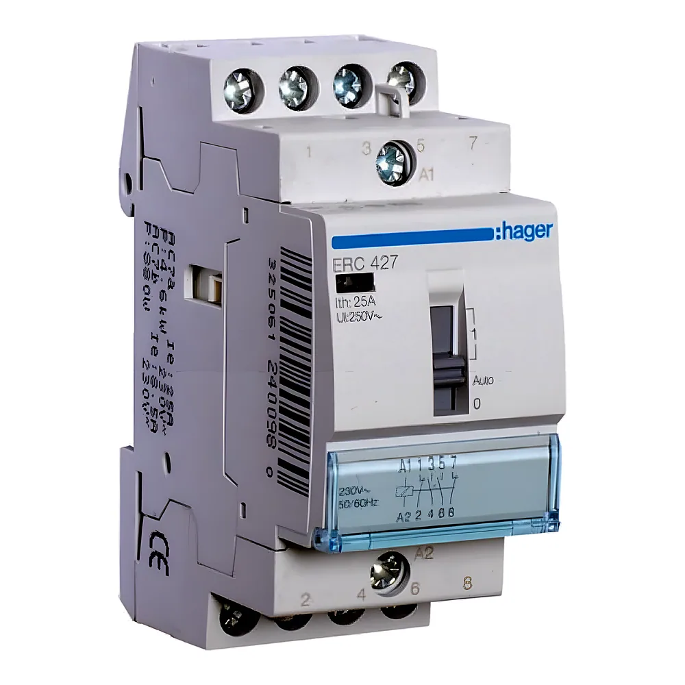 Контактор з ручним керуванням 25 А 2NO+2NC 230 В Hager ERC427