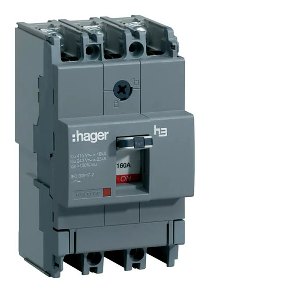 Автоматичний вимикач Hager x160 160A 3P 18kA HDA160L