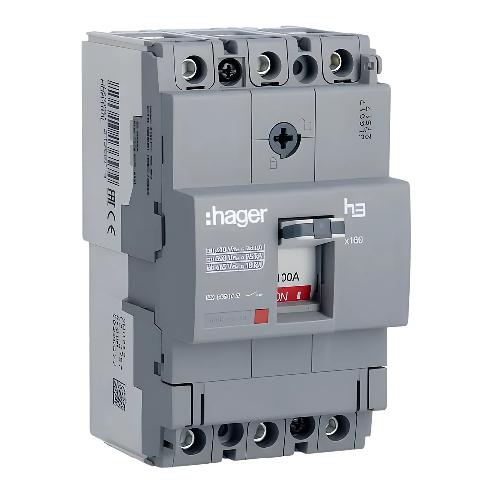 Автоматичний вимикач x160 3P 100 А 18 кА Hager HDA100L