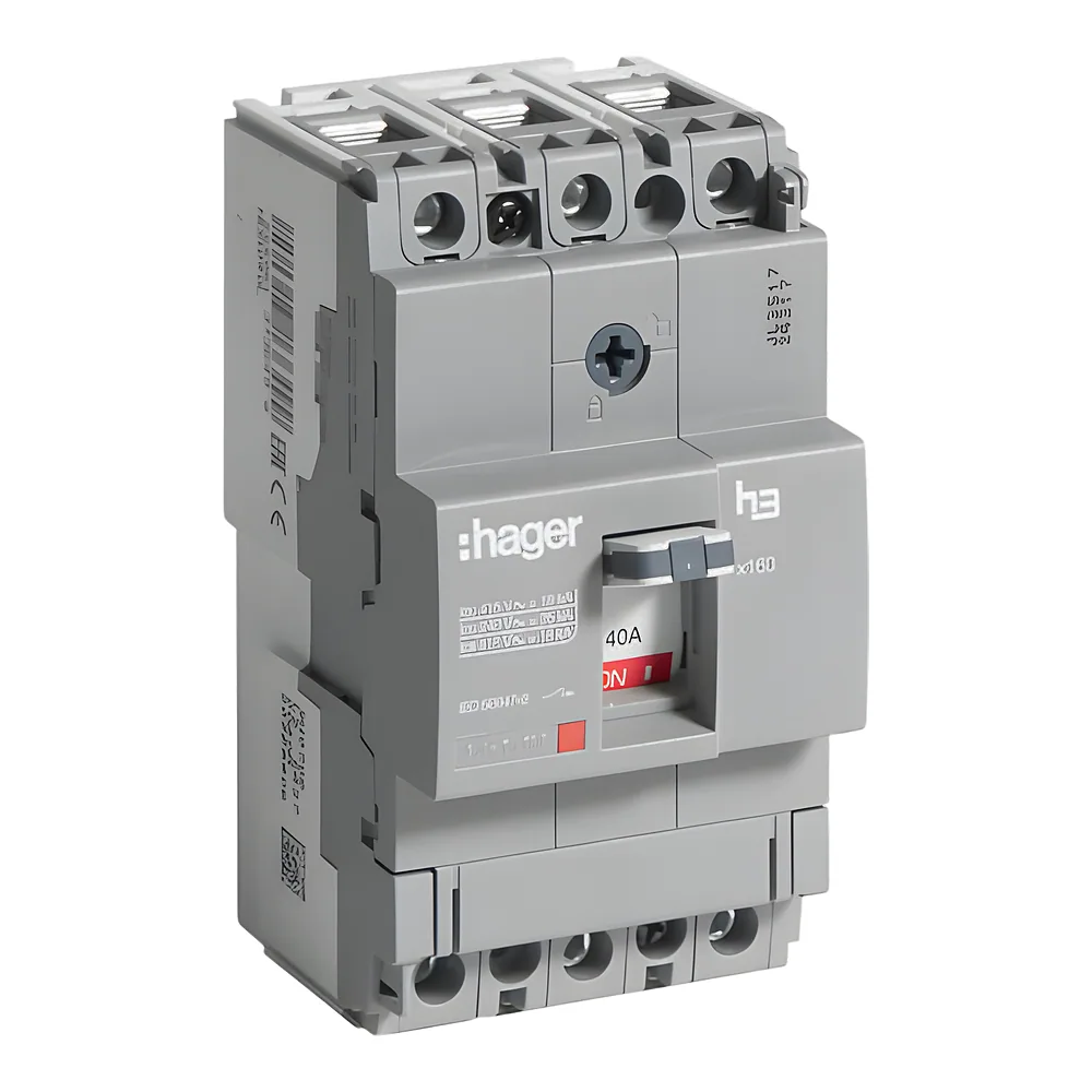 Автоматичний вимикач x160 3P 40 А 18 кА Hager HDA040L
