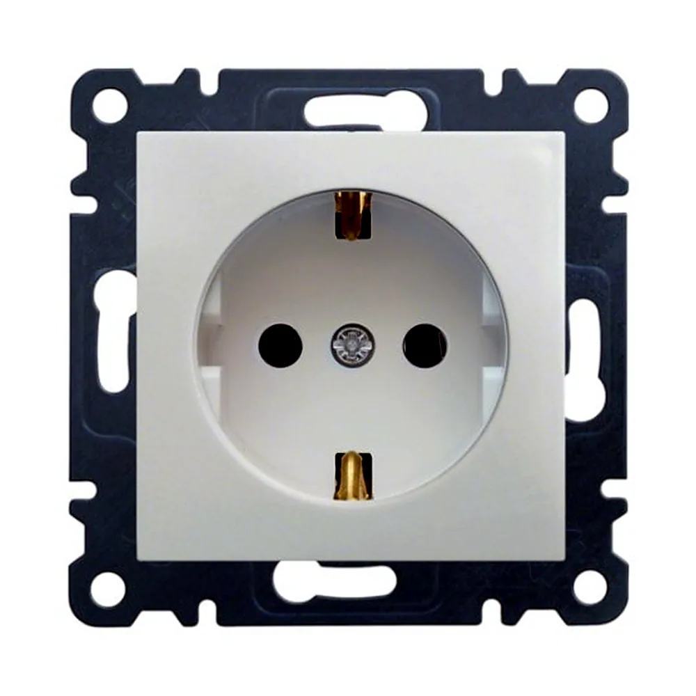 Розетка Hager Lumina-2 з з/к біла 16A 230V WL1050