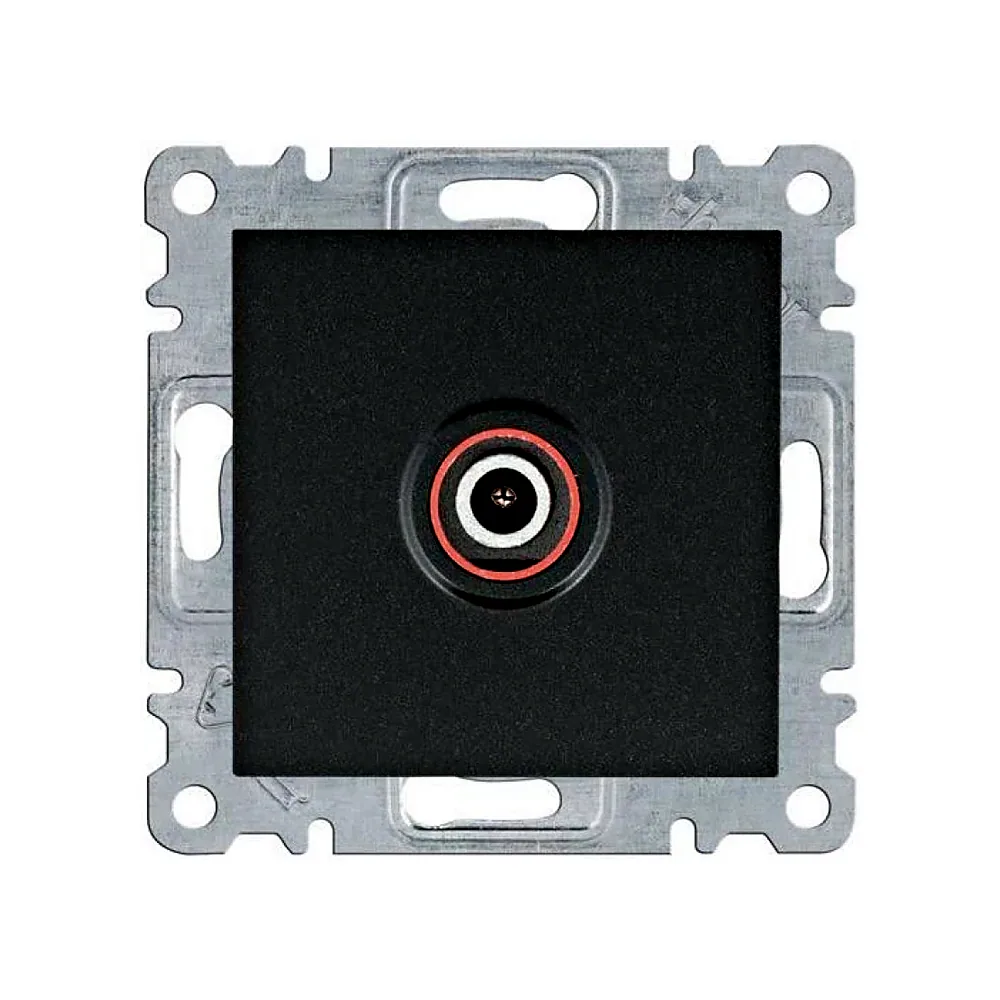 ТВ-розетка Hager Lumina чорна WL3213