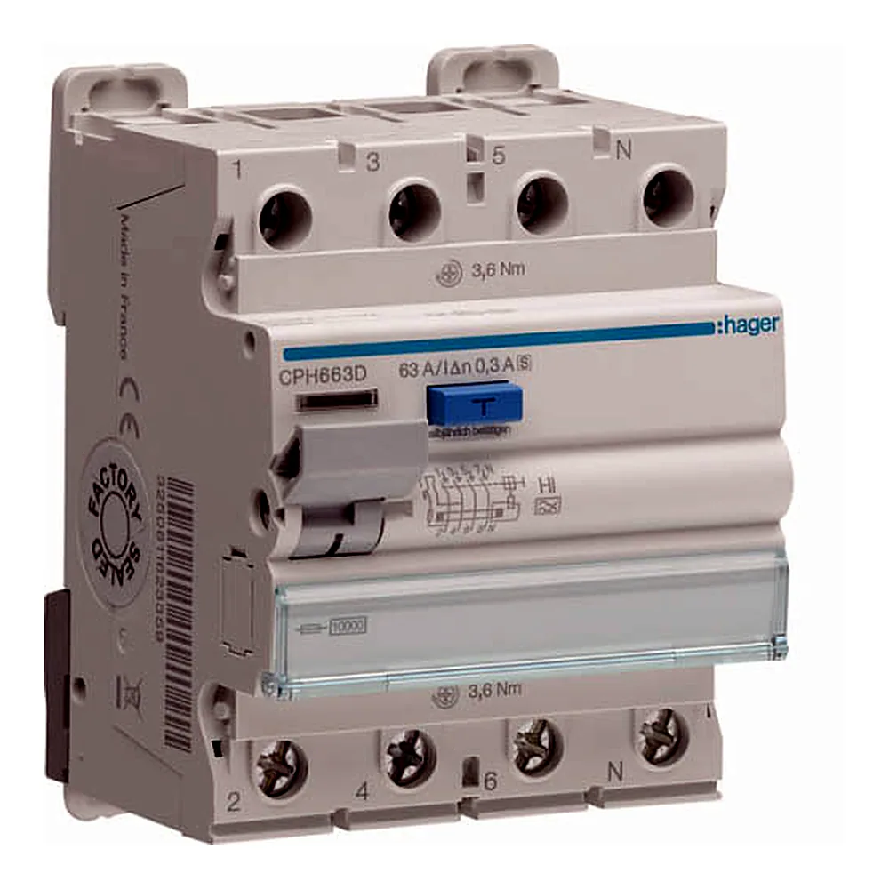 ПЗВ 4P 10kA 63A 300mA A-Hi S