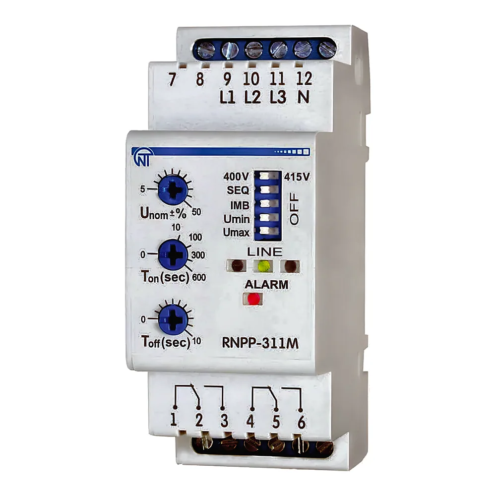 Реле контролю фаз РНПП-311М 380 В Новатек NTRNP311M