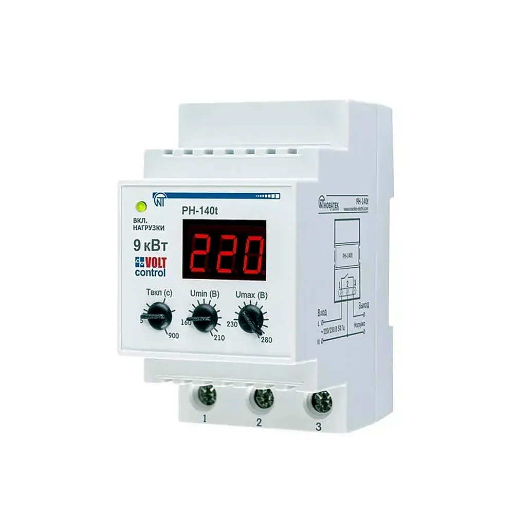 Реле контролю напруги НОВАТЕК РН-140Т 40A 220V NTRN140T3