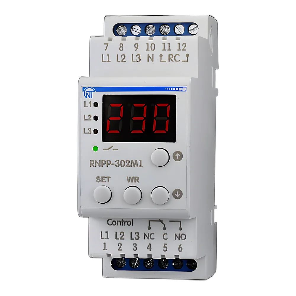 Реле контролю фаз РНПП-302М1 380 В Новатек NTRNP302M