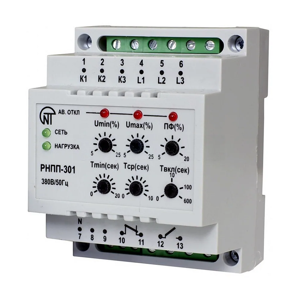 Реле контролю фаз НОВАТЕК РНПП-301 380В NTRNP3010