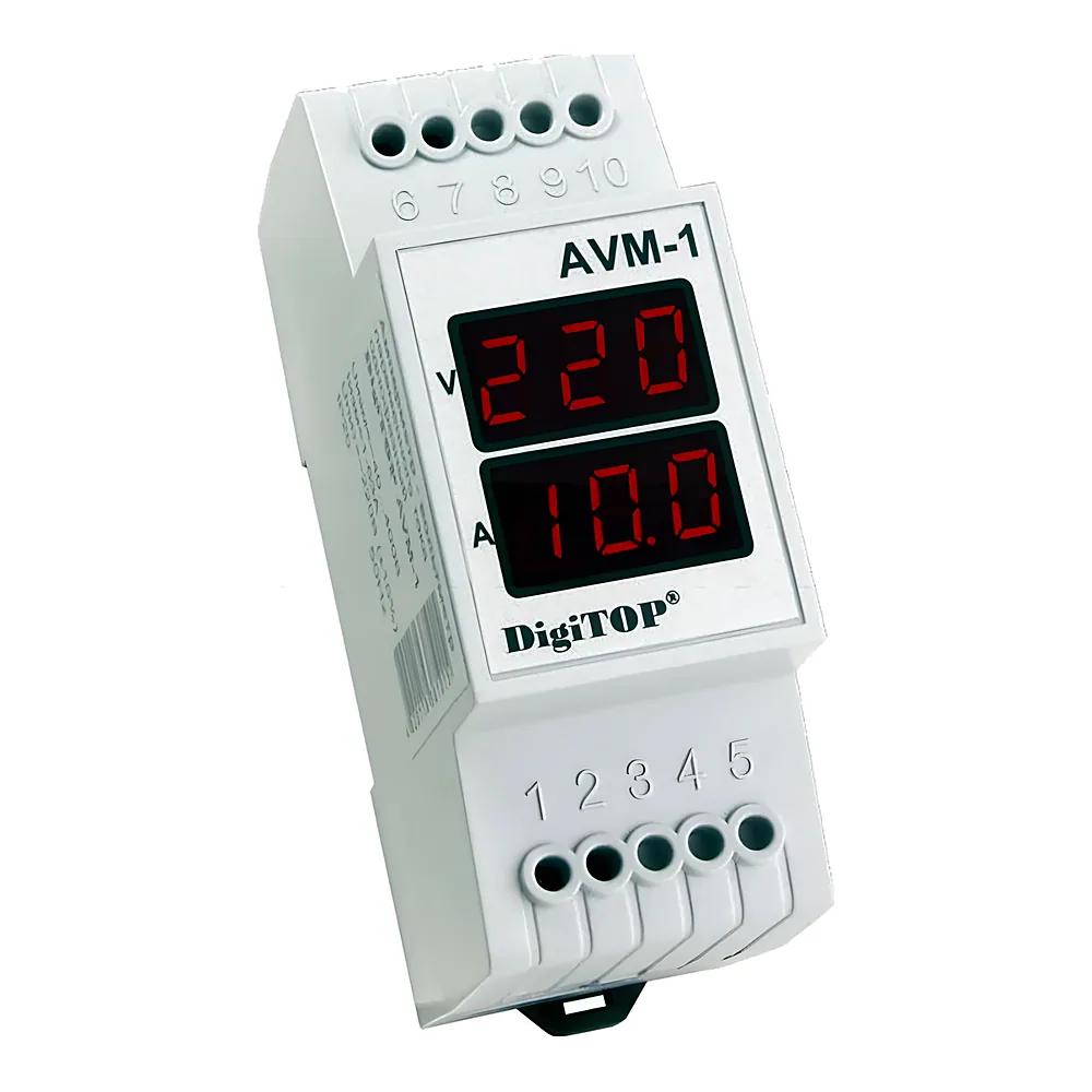 Амперметр однофазний 100-400 В 1-63 А DigiTOP AVM-1