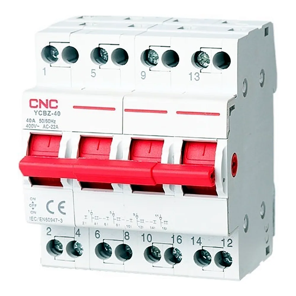 Перемикач навантаження CNC YCBZ-40 4P 40A 1-0-2 Б00042227
