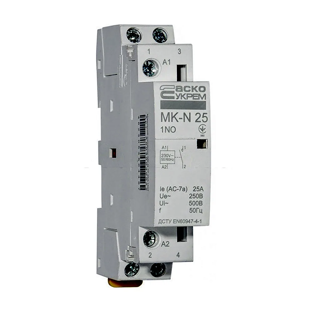 Модульний контактор MK-N 1P 25 А 1NO Аско-Укрем A0040030022