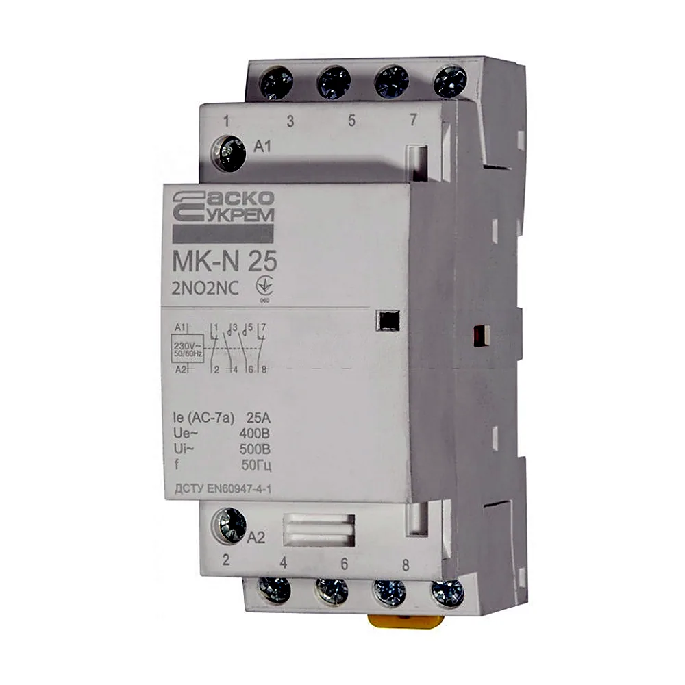 Модульний контактор АсКо MK-N 4P 25A 2NO2NC A0040030030