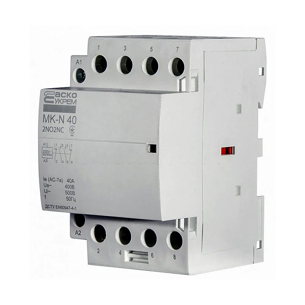 Модульний контактор АсКо MK-N 4P 40A 2NO2NC A0040030036