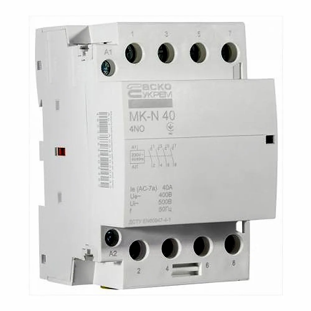 Модульний контактор АсКо MK-N 4P 40A 4NO A0040030033