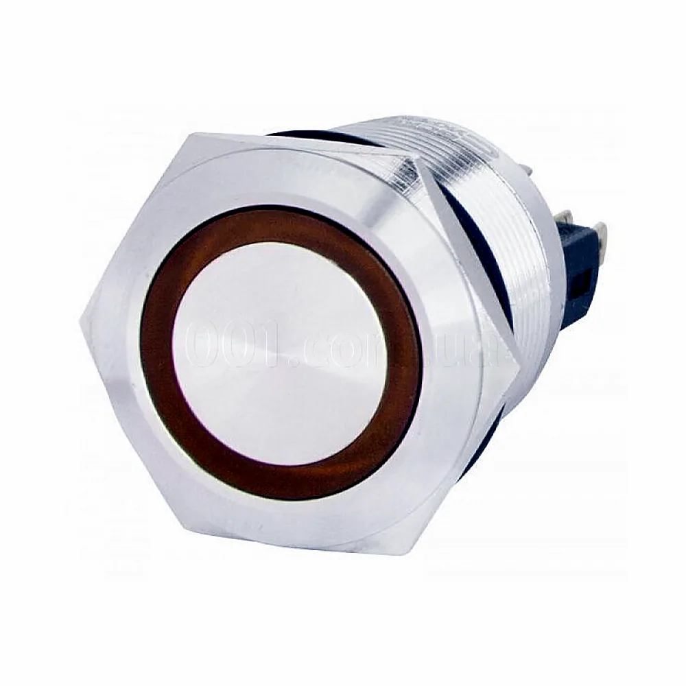Кнопка АсКо TYJ 22-271 220V жовта з підсвіткою 1NO+1NC A0140010131