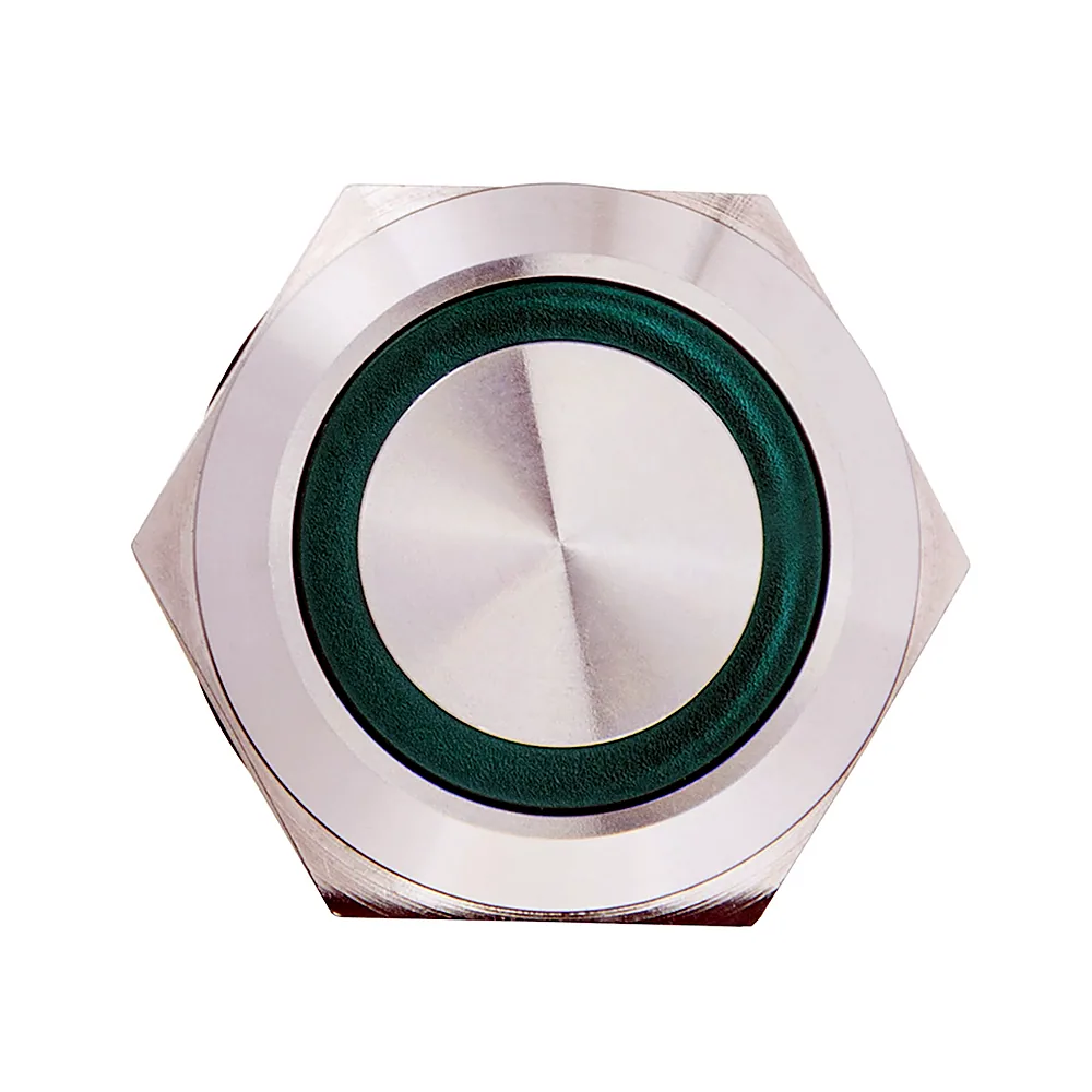 Кнопка АсКо TYJ 22-371 220V зелена з підсвіткою з фіксацією 1NO+1NC A0140010135