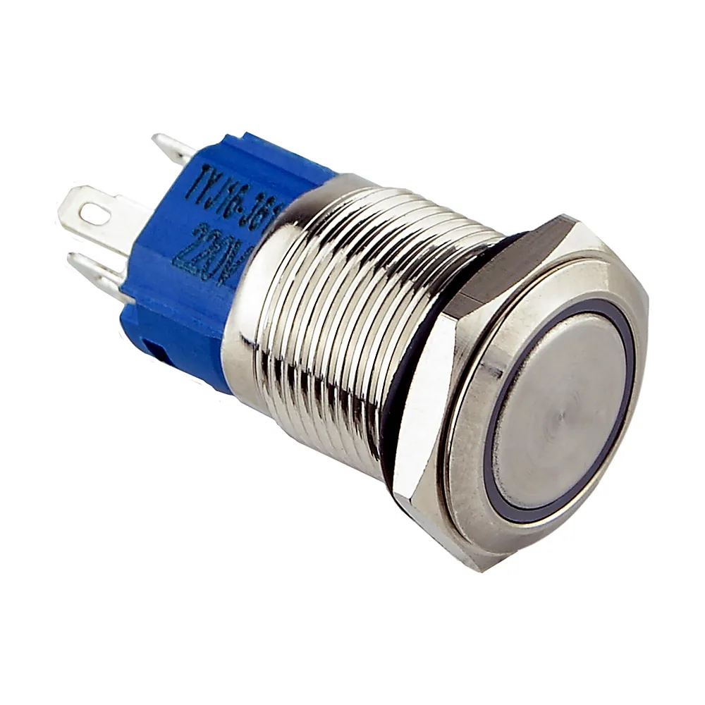 Кнопка АсКо TYJ 16-361 220V червона з підсвіткою з фіксацією 1NO+1NC A0140010098