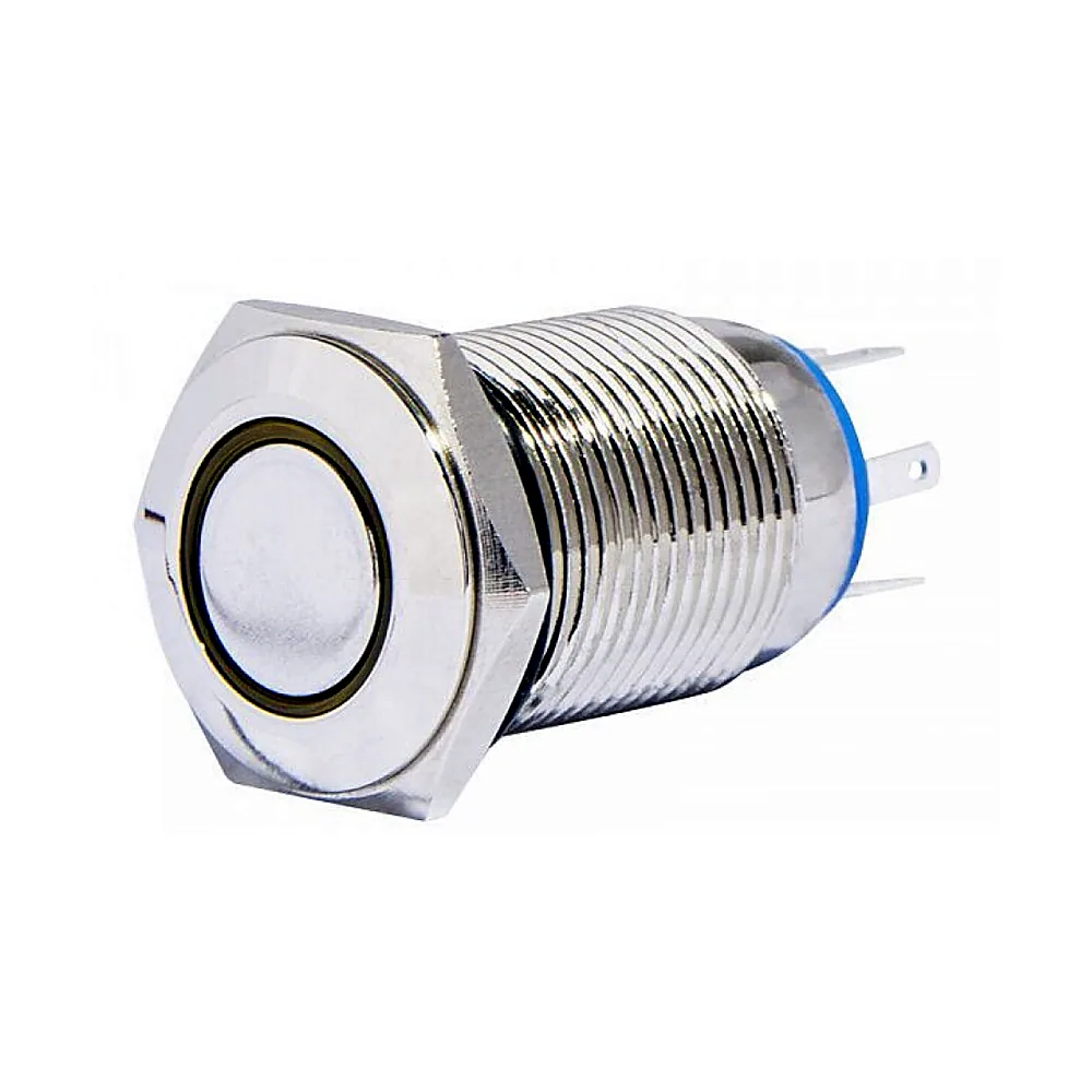Кнопка АсКо TYJ 16-362 220V жовта з підсвіткою з фіксацією 2NO+2NC A0140010101