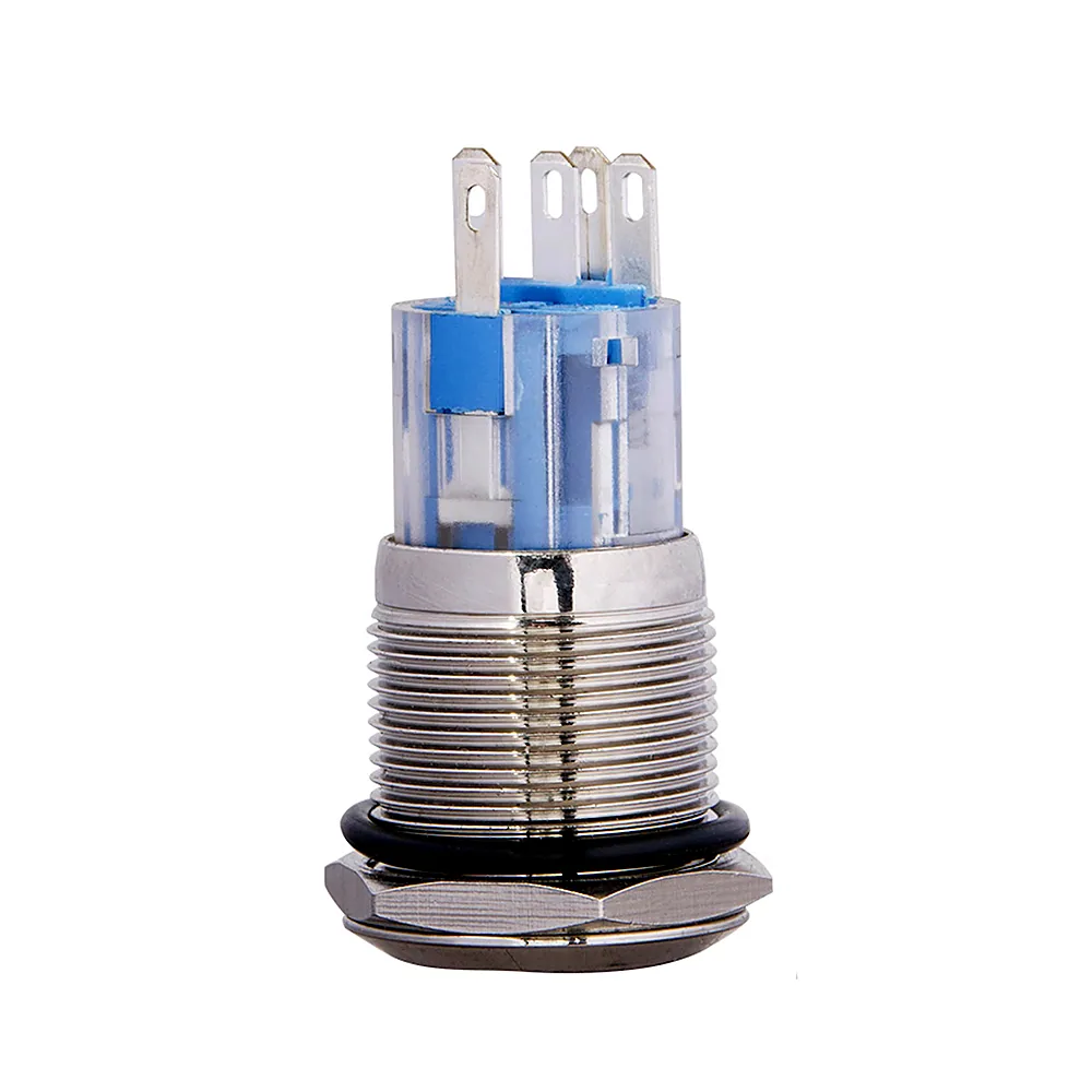 Кнопка АсКо TYJ 19-271 24V синя з підсвіткою 1NO+1NC A0140010143