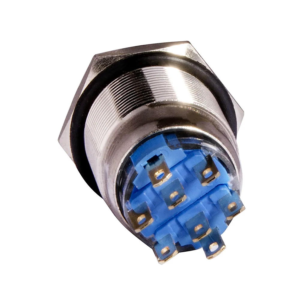 Кнопка АсКо TYJ 19-372 220V зелена з підсвіткою з фіксацією 2NO+2NC A0140010122