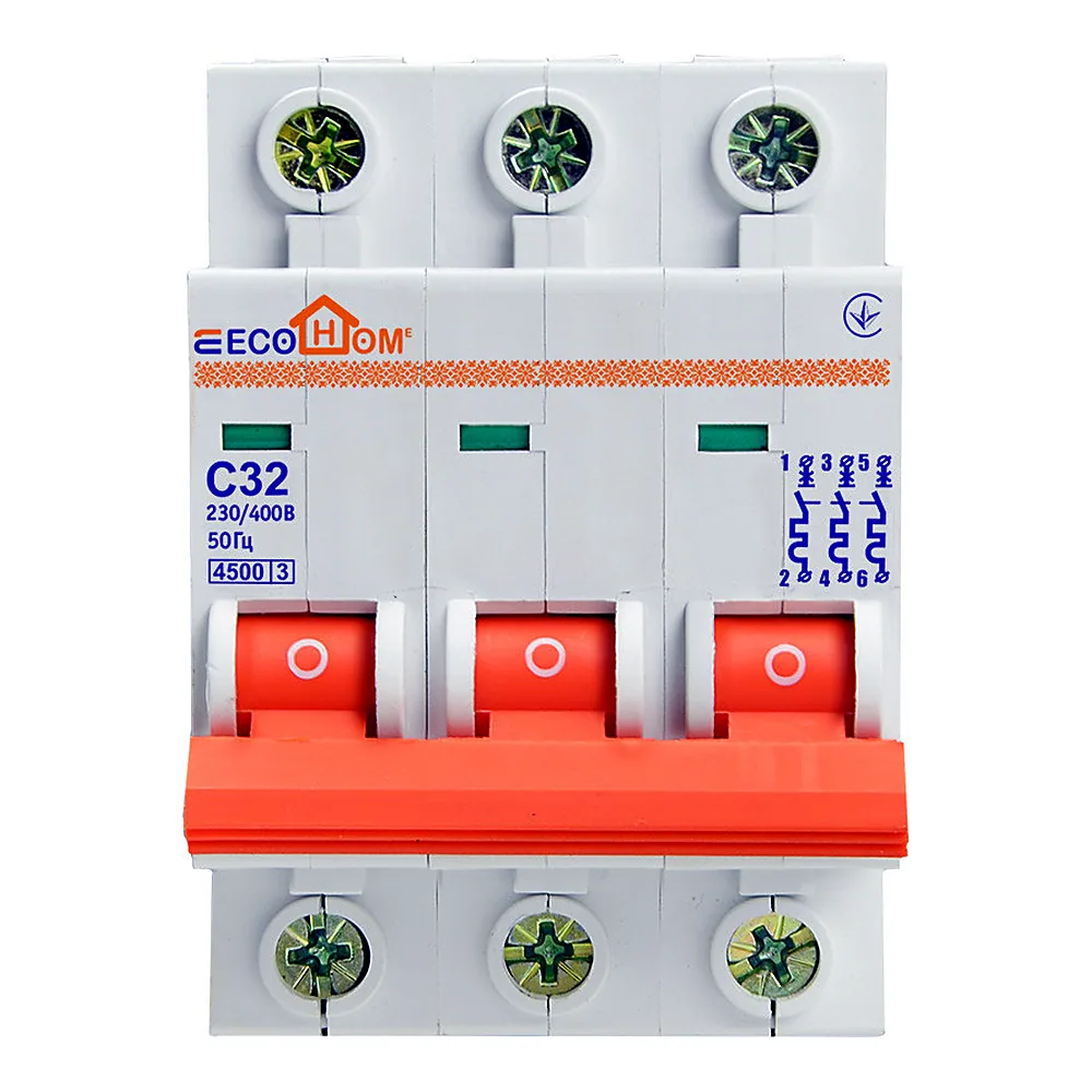 Автоматичний вимикач ECO 3p 32A, ECOНОМЕ