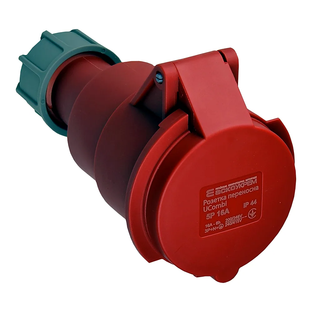 Розетка переносна Аско UCombi 5P 16А IP44 A0080010129
