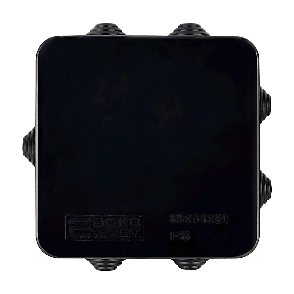 Розподільча  коробка серії UAtmo Jet Black 85*85*50  (уп. 20шт), АсКо