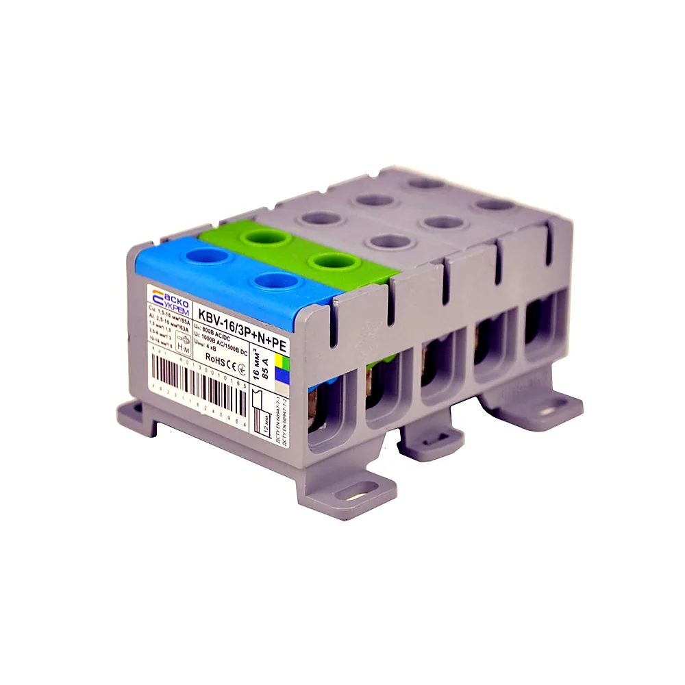 Клема вводу силова АсКо KBV 16/3Р+N+PE 85А A0130010165