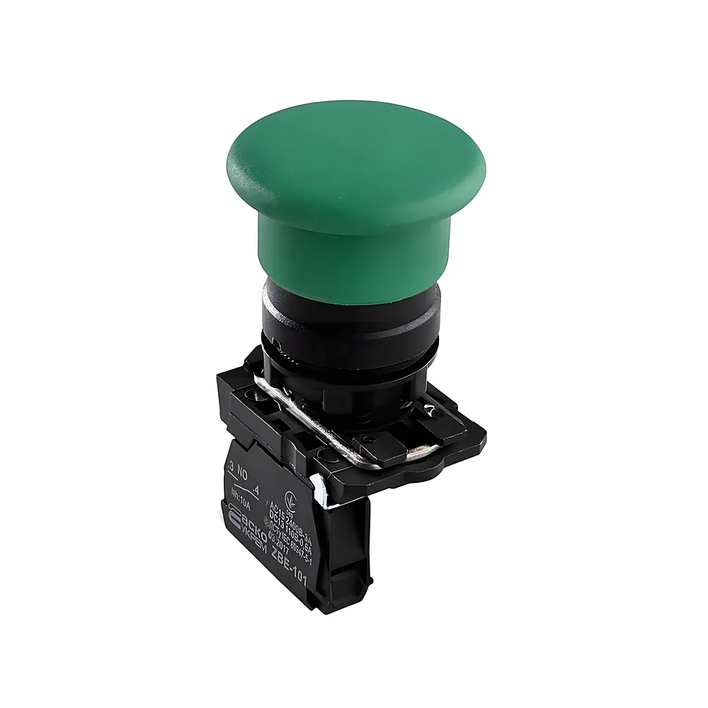 Кнопка-грибок TB5-AC31 зелена D40 мм Аско-Укрем A0140010178