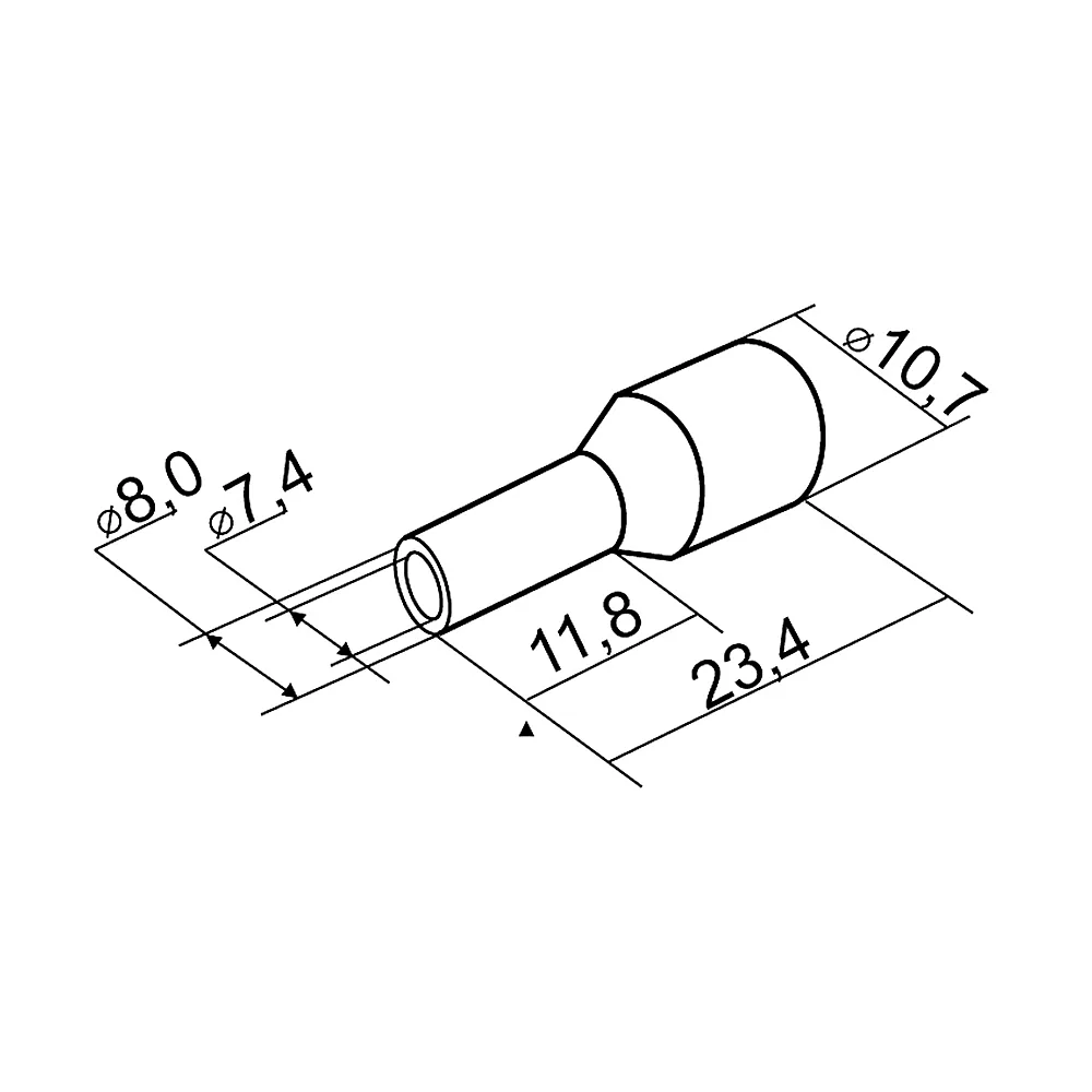 Наконечник трубчастий АсКо НТ 25,0-12 коричневий A0060010033